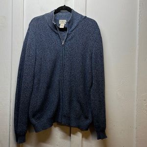 VTG LL Bean knit zip up sweater